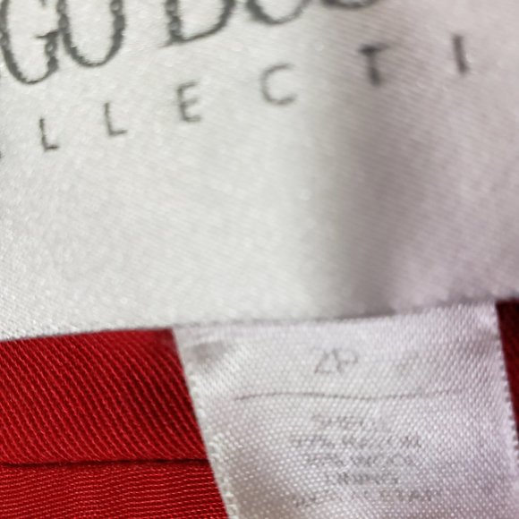 HUGO BUSCATI Size 2 Red Solid Blazer, Button Front, Shoulder Pads Jacket - Picture 5 of 8